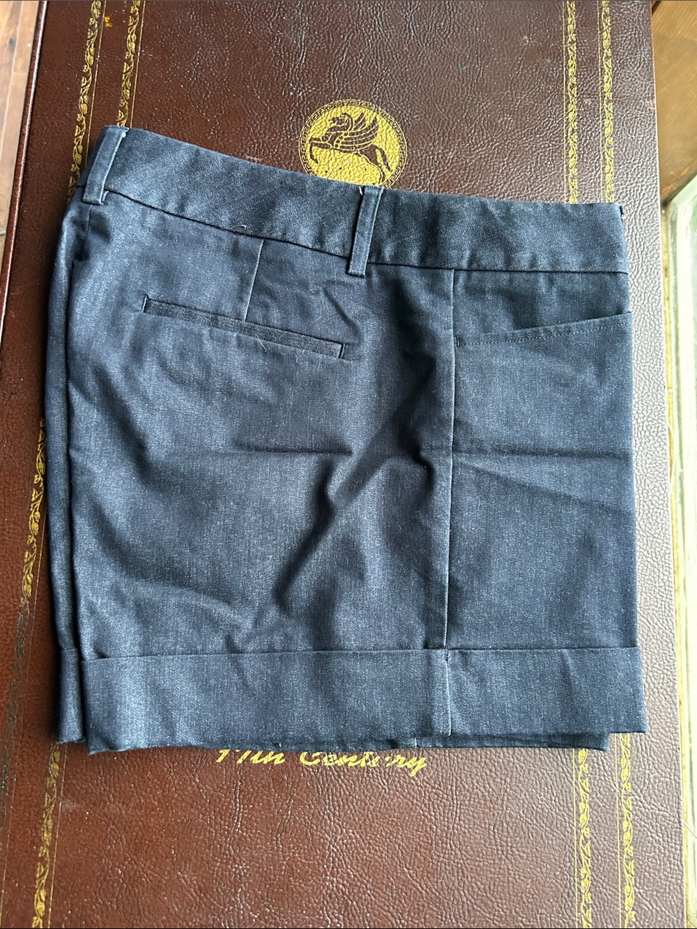 Express dark denim Tailored Dress Shorts